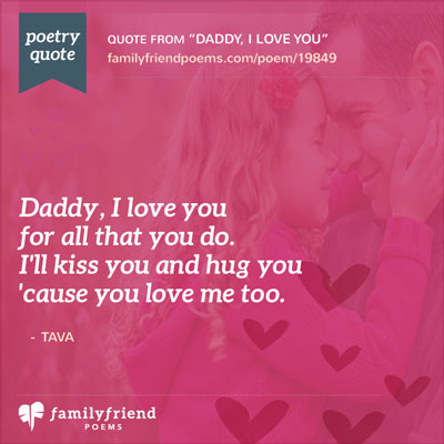 Short Father's Day Poem, Daddy, I Love You