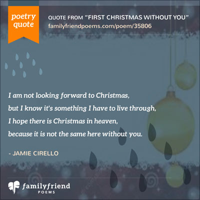 Poem About Missing Dad On Christmas, First Christmas Without You