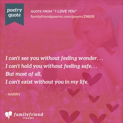 The Way You Make Me Feel Poem, I Love You