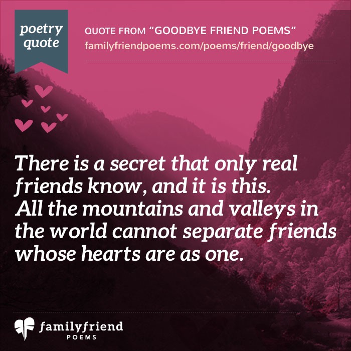 Goodbye Poems For Friends