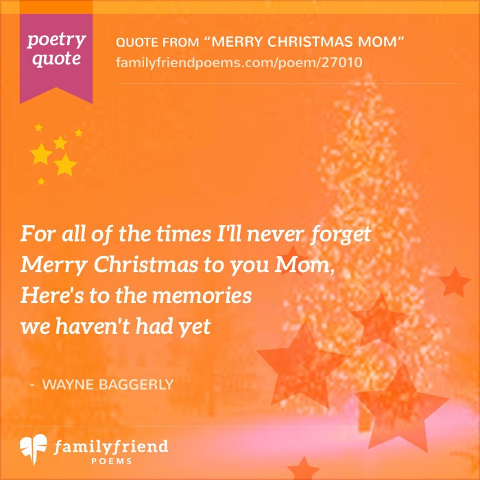 Poem Thanking Mom For All She's Done, Merry Christmas, Mom
