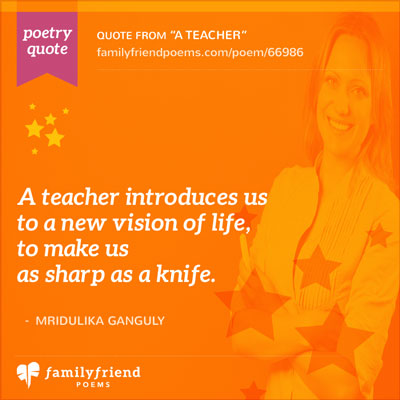 Quote Showing A Teacher Sharing New Things
