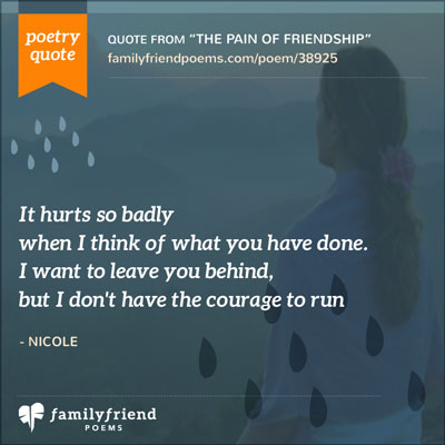Broken Friendship Poems