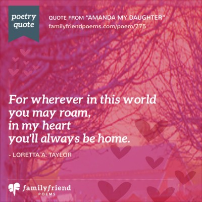 Loving Poem To A Loving Daughter, Amanda, My Daughter