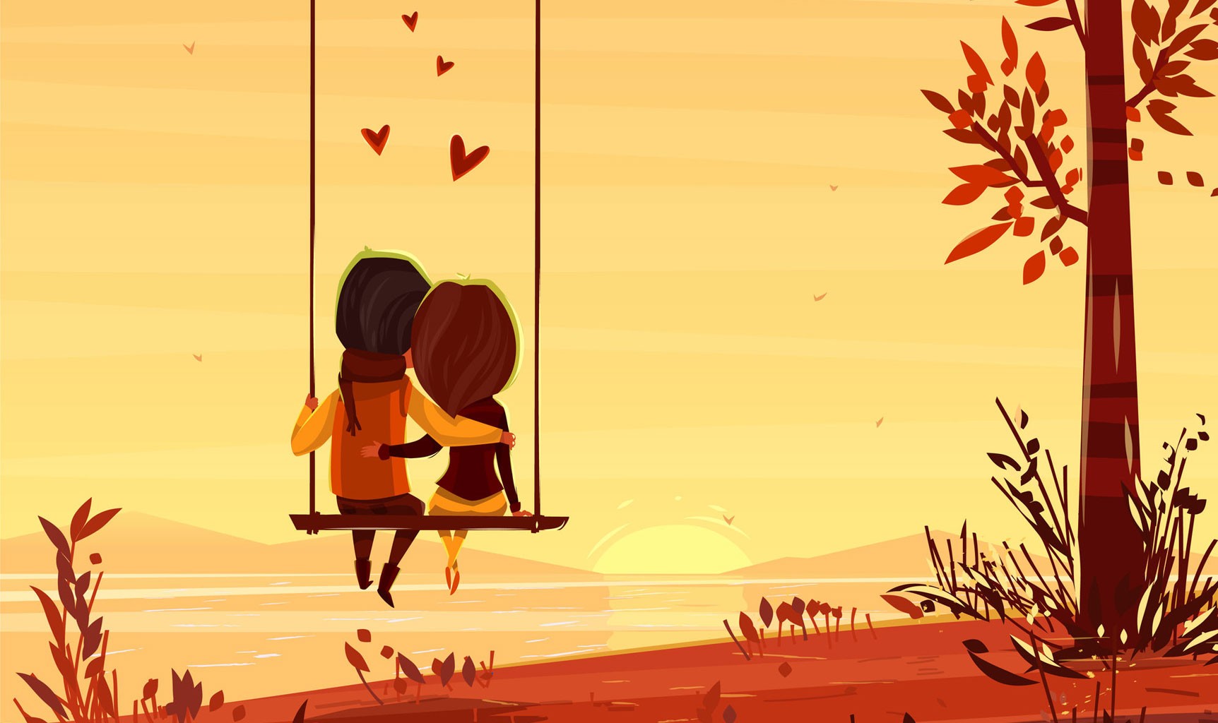 Loving is all i got. Влюбленные рисунок. Рисунки про любовь. Fall in Love. Романтические мультяшные.
