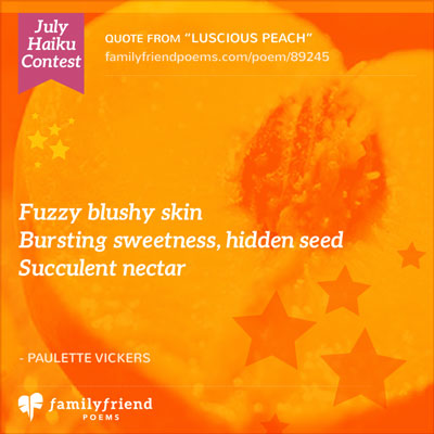 Luscious Peach Haiku