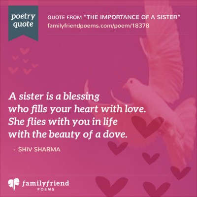 Why I Love My Sister Poem, The Importance Of A Sister