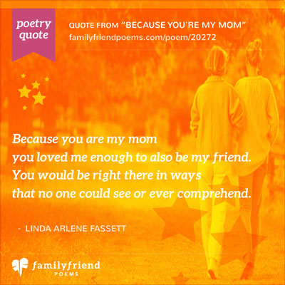 Poem To Mom From Daughter, Because You're My Mom