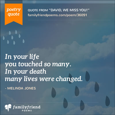 Quote About Lives Being Touched By A Person's Death