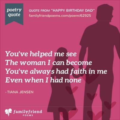 Poem Appreciating Father, Happy Birthday Dad