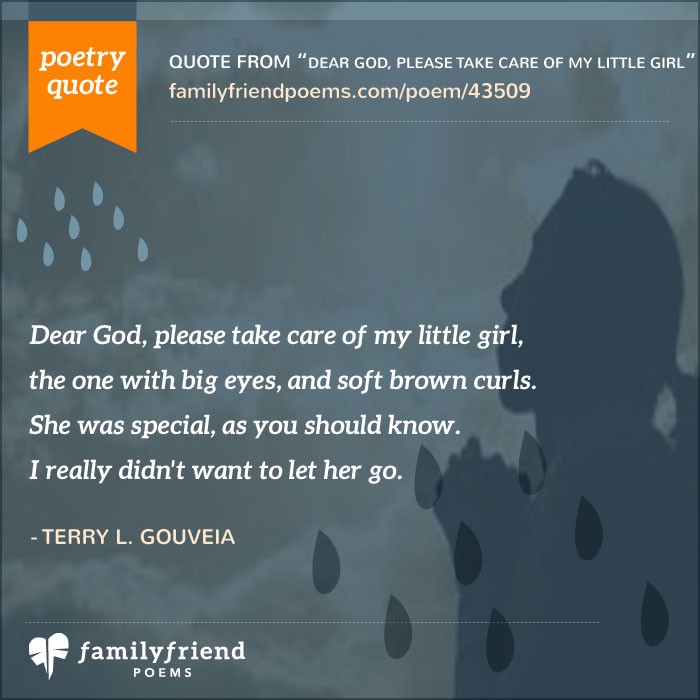 Dear God Please Take Care Of My Little Girl Daughter Death Poem