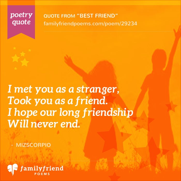 Friendship english on poem in 14+ Short