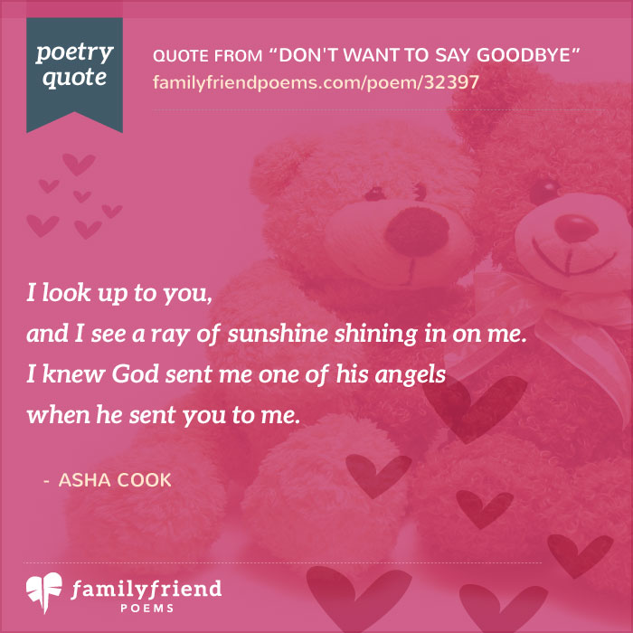 Saying goodbye to a loved one poem