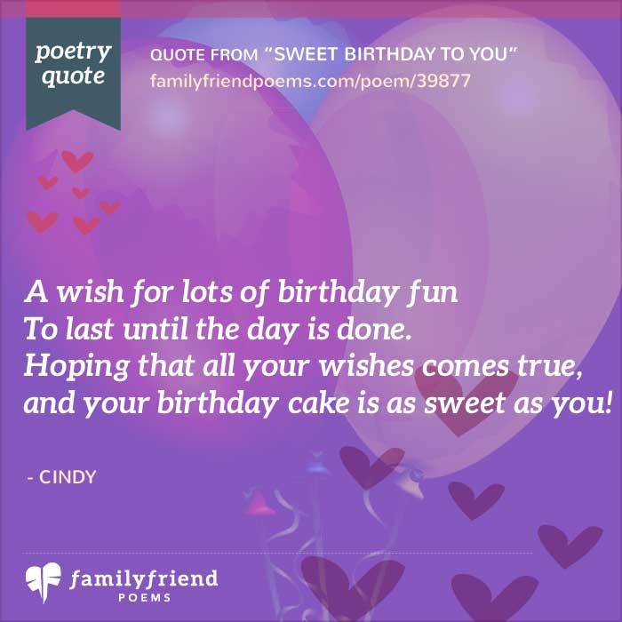 57 Birthday Poems - Happy Birthday Poems and Wishes
