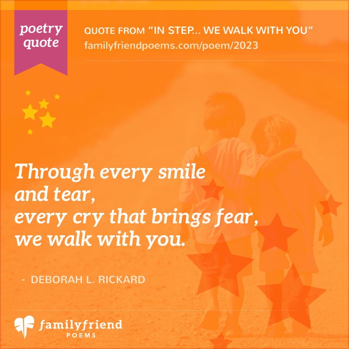 In Step... We Walk With You, Growing Up Poem