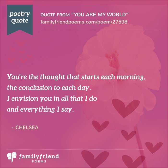 You Are My World Special Friend Poem