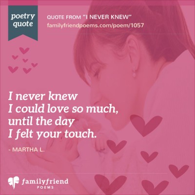 My Daughter My Love, I Never Knew, Baby Poem