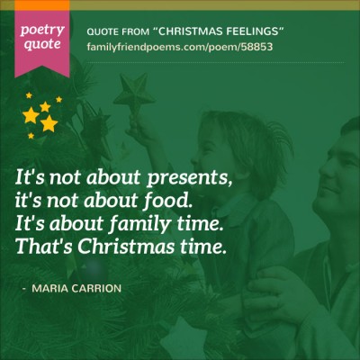 Poem About Christmas With Family, Christmas Feelings