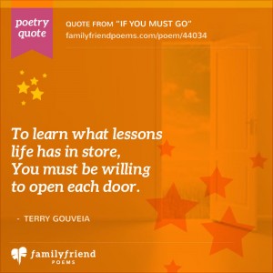 Poem With Words Of Advice If You Must Go