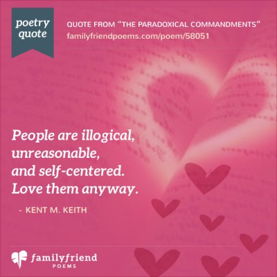 The Paradoxical Commandments By Kent M. Keith